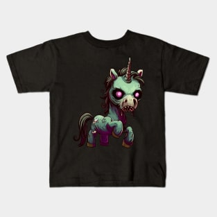 Spooky magical zombie unicorn Kids T-Shirt